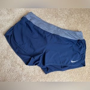 WOMEN'S  NAVY NIKE RUNNING SHORTS - DRY FIT